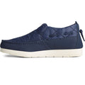 Sperry Moc-Sider Wildleder Damen Mokassin Schuhe In Marineblau