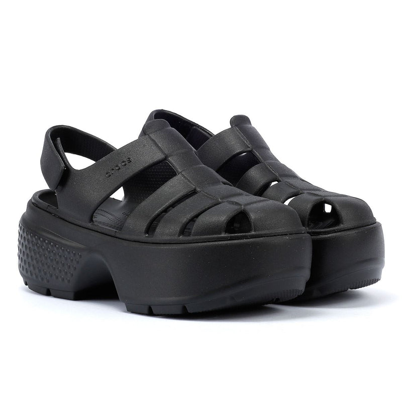 Crocs Stomp Fisherman Damen Sandalen In Schwarz