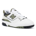 New Balance 550 Weiße/Khakifarbene Turnschuhe