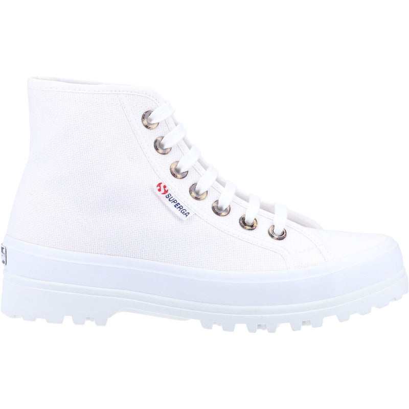 Superga 2341 Alpina Resin Eyelets 100% Baumwolle Damenstiefel In Weiß