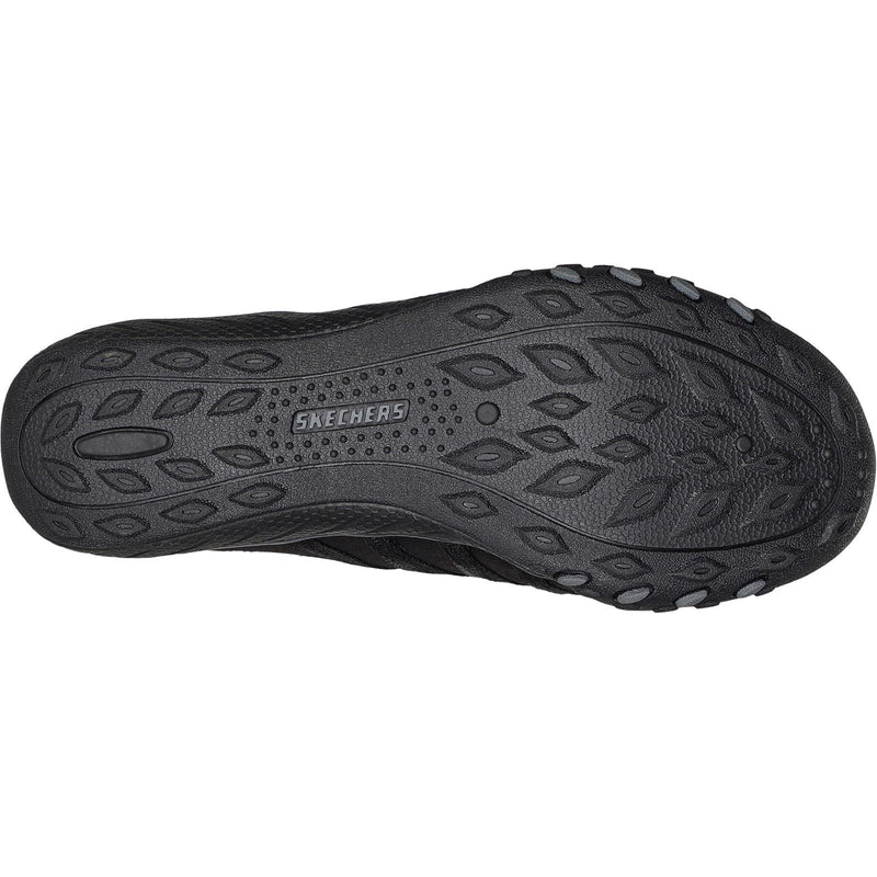 Skechers Breathe-Easy Roll-With-Me Gestrickte Netz Damen-Sneaker In Schwarz