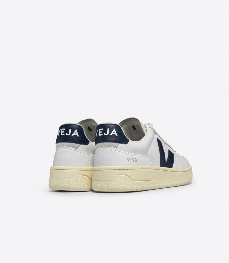 Veja V-90 Leder Damen Weiße Turnschuhe