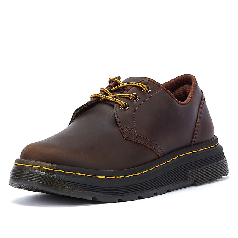 Dr. Martens Crewson Lo Crazy Horse Dunkelbraune Schnürschuhe