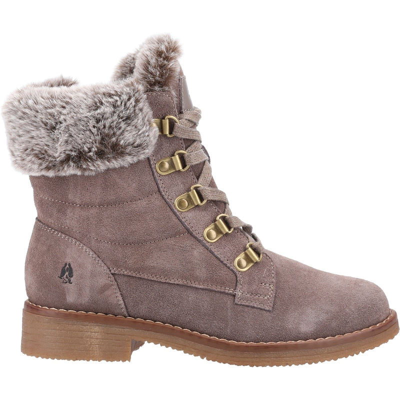 Hush Puppies Florence Leder Damen Stiefel In Taupe