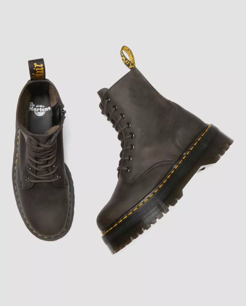 Dr. Martens Jadon Leder Damen Graue Stiefel