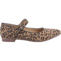 Hush Puppies Melissa Strap Wildleder Damen Leopardenballerinas