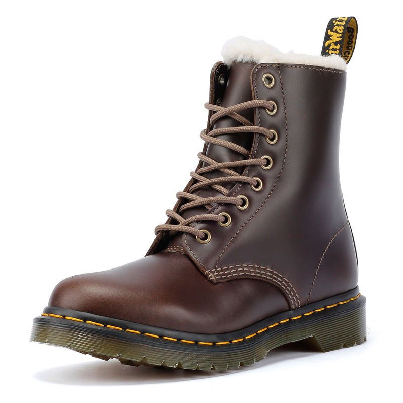 Dr. Martens Serena Damenstiefel Aus Braunem Leder