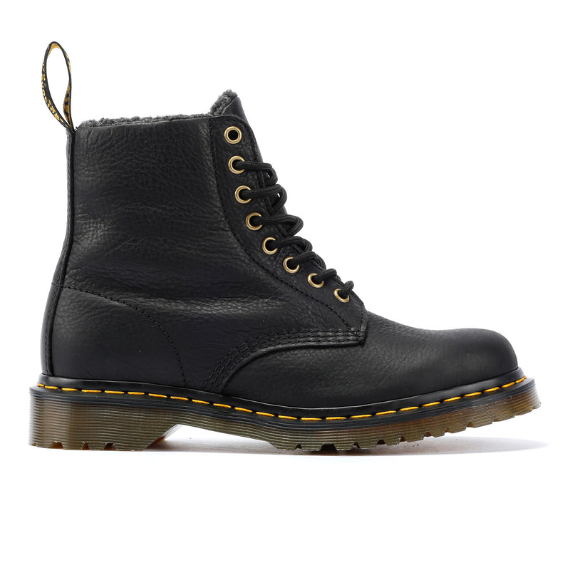 Dr. Martens 1460 WL Grizzly Leder Schwarze Stiefel