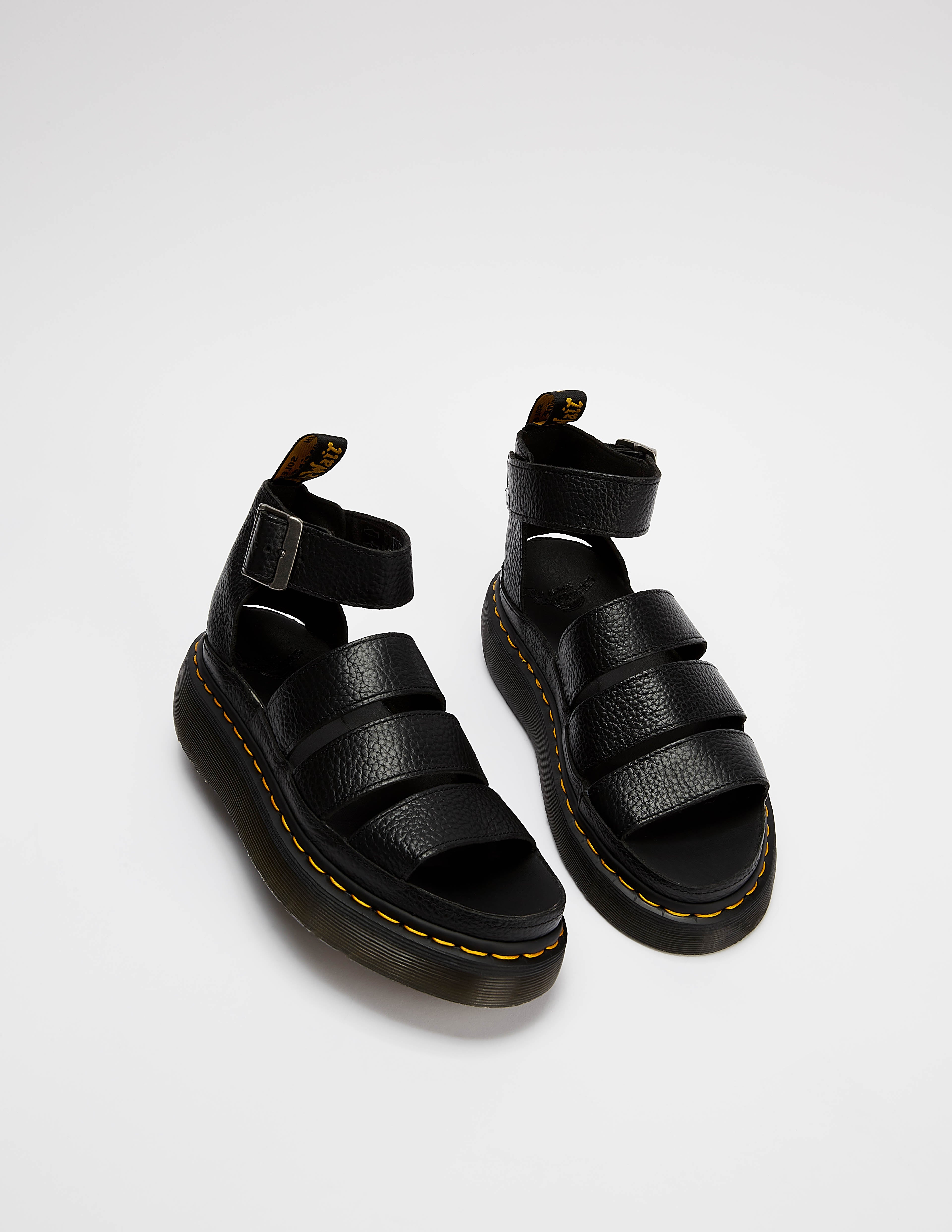 Black dm sandals online