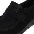 Clarks Originals Wallabee Herren Schwarze Wildleder Slipper