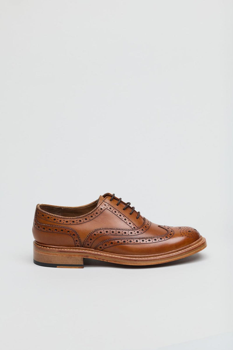 Ben Sherman Sugarman Brogue Leder Herren Braune Schnürschuhe