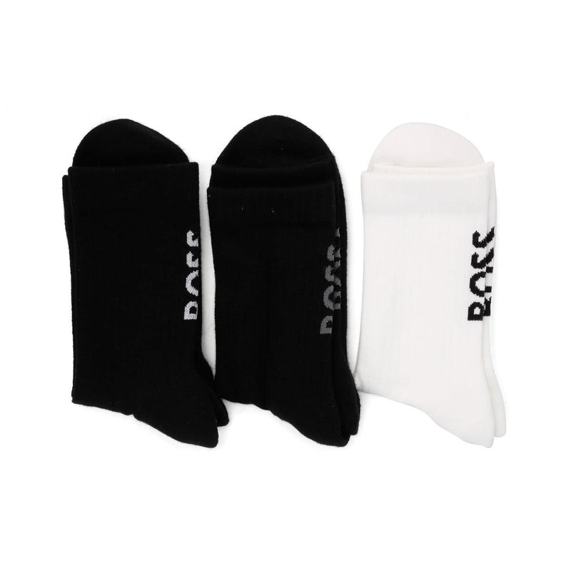 Boss 3 Pack Logo Herrensocken Aus Bambus In Schwarz, Kniehoch