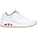 Skechers Uno Stand On Air Synthetische Herren-Sneaker In Weiß/Marineblau/Rot