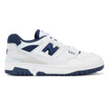 New Balance 550 Weiß/Dunkelblaue Turnschuhe