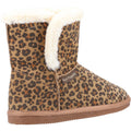 Hush Puppies Ashleigh Kunstpelz Damen Leoparden Hausschuhe