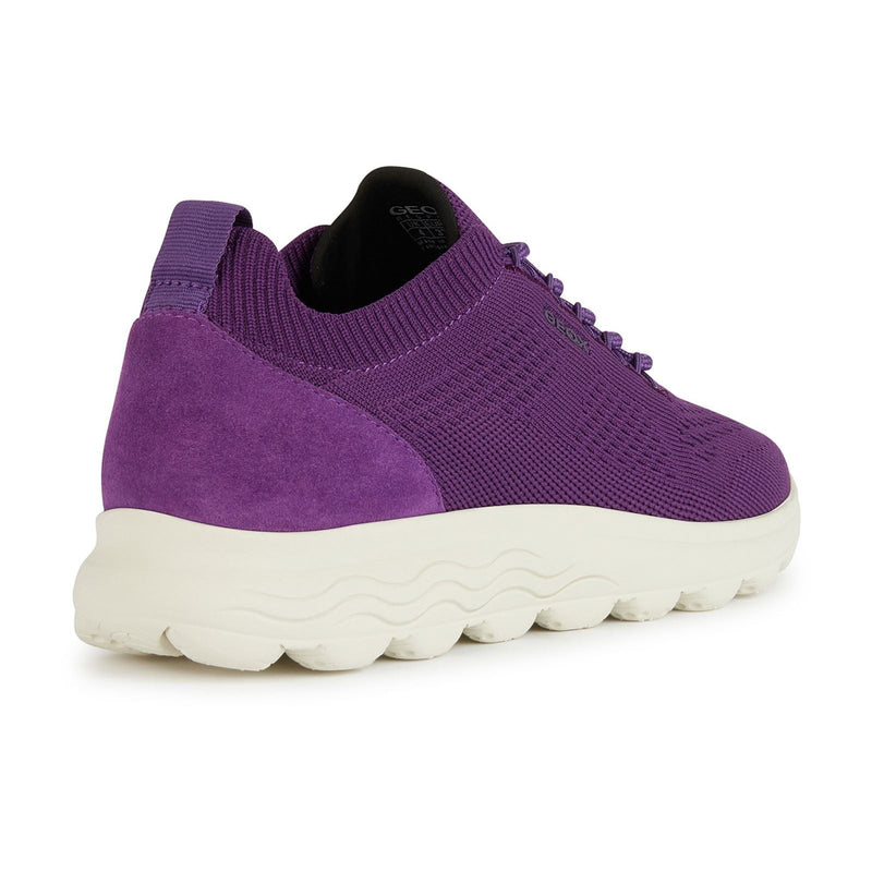 Geox D Spherica A Leder-Damensneaker In Violett