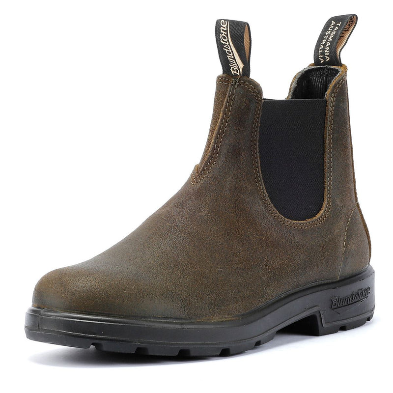 Blundstone Originals Wildleder Grüne Stiefel