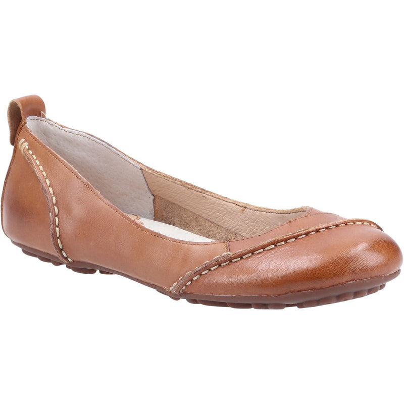 Hush Puppies Janessa Leder Damen Tan Flats.