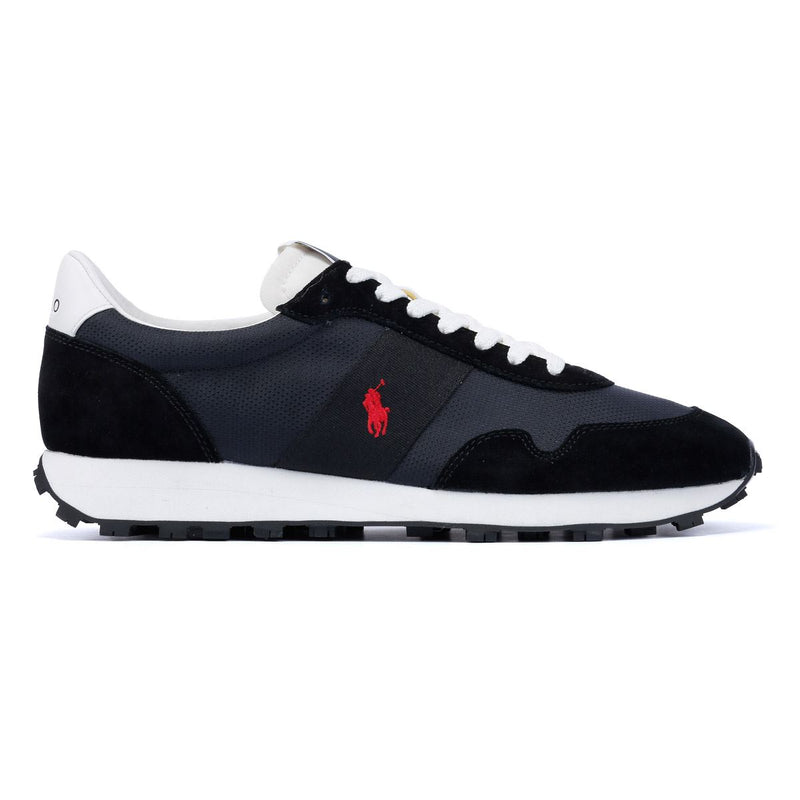 Ralph Lauren Trail 125 Schwarze Farbe Ledersneaker Für Herren