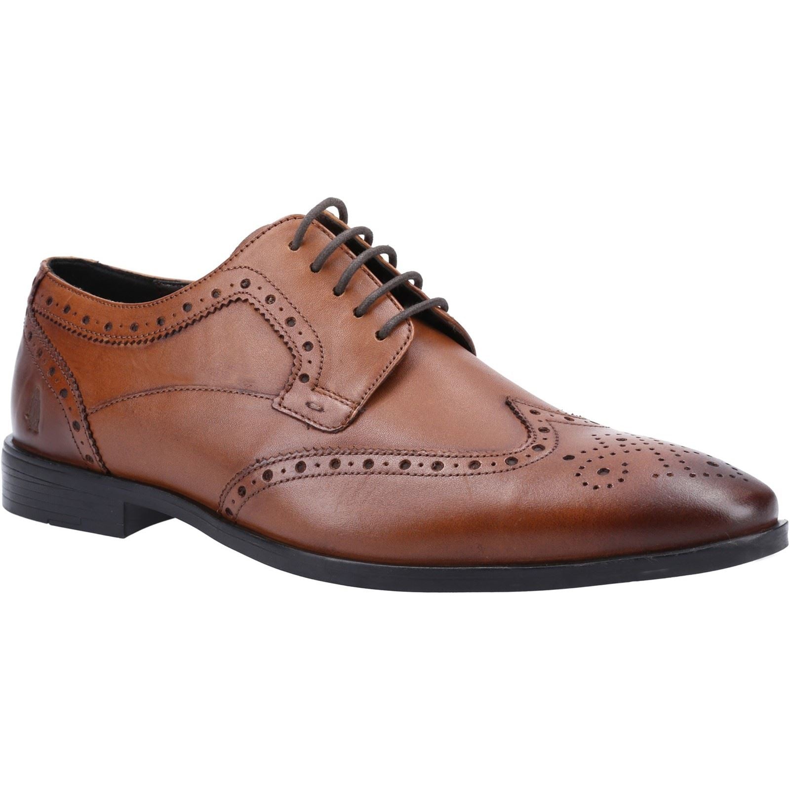 Hush Puppies Elliot Leder-Herren-Tan-Brogues-Schuhe