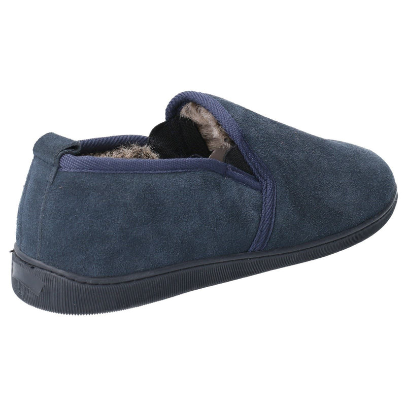 Hush Puppies Arnold Wildleder-Herren-Hausschuhe In Marineblau