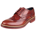 Base London Woburn Leder-Herren-Tan-Brogues-Schuhe