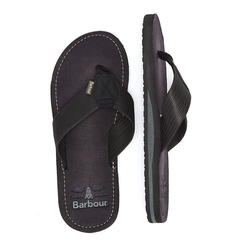 Barbour Toeman Herren Schwarz Flip Flops