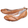 Hush Puppies Janessa Leder Damen Tan Flats.