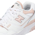 New Balance 550 Damen Weiße/Rosa Sand Leder Sneaker