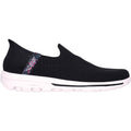 Skechers GO WALK Travel Tahiti Sunset Textile Damen-Sneaker In Schwarz