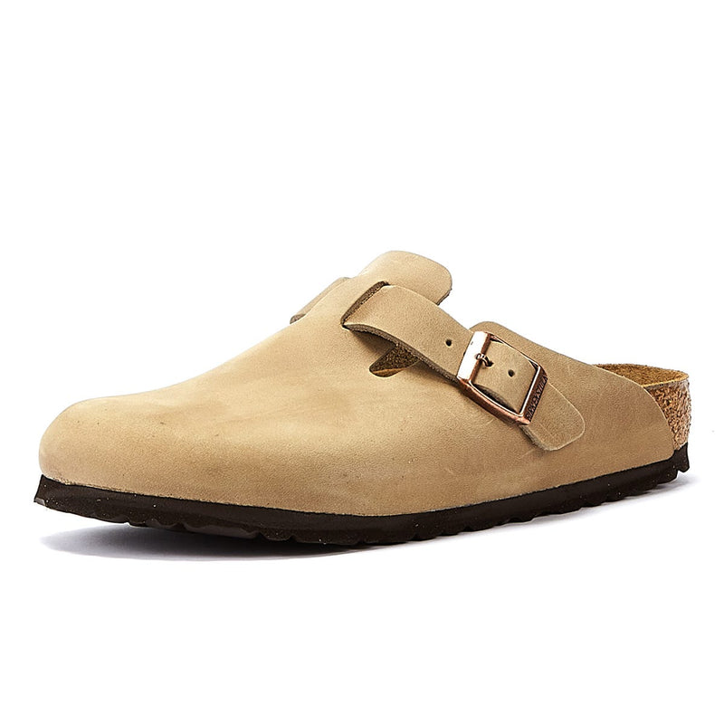 Birkenstock Boston Wachs Tabakbraune Clogs