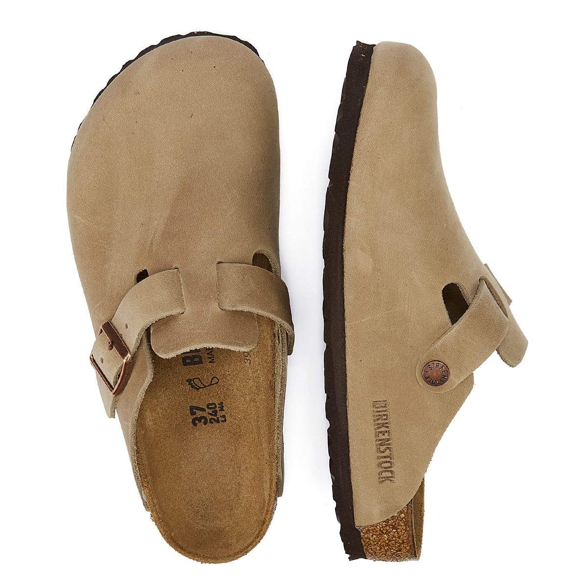 Birkenstock Boston Wachs Tabakbraune Clogs Tower London.De