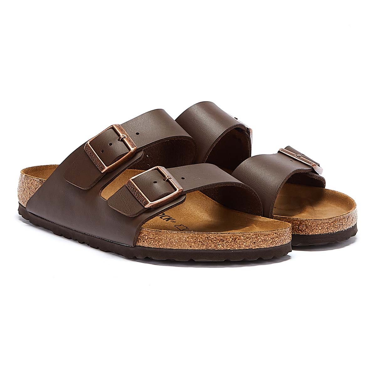 Birkenstock Arizona Birko-Flor Herren Braun Schmal Sandalen