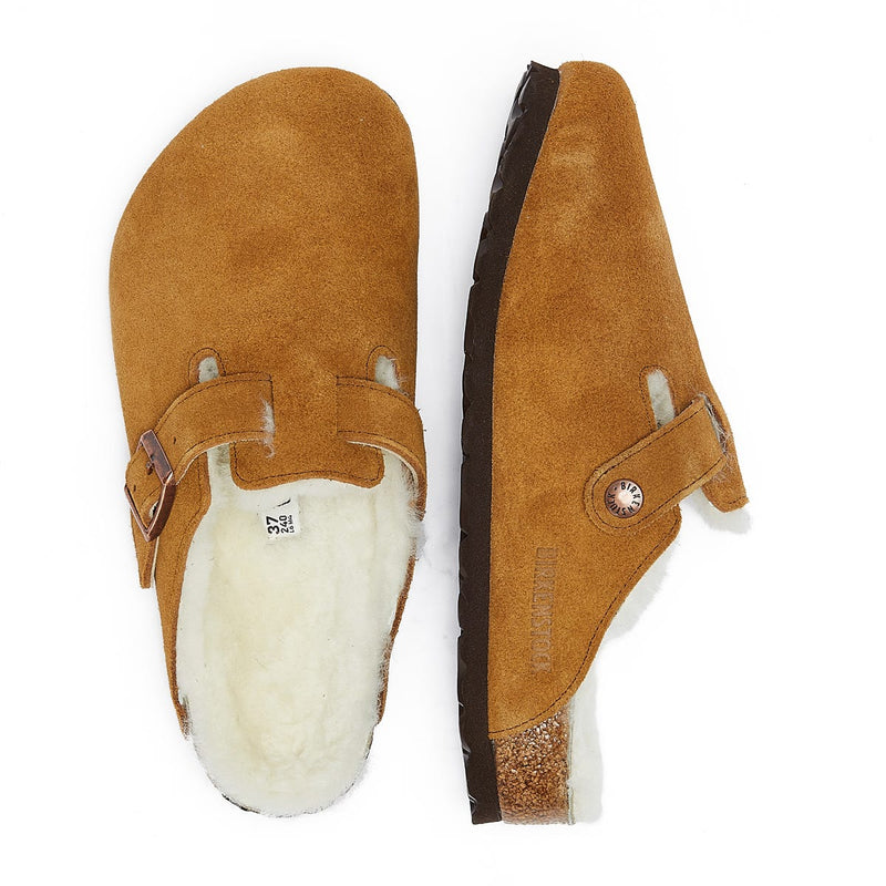 Birkenstock Boston Schurwoll-Nerz Hausschuhe