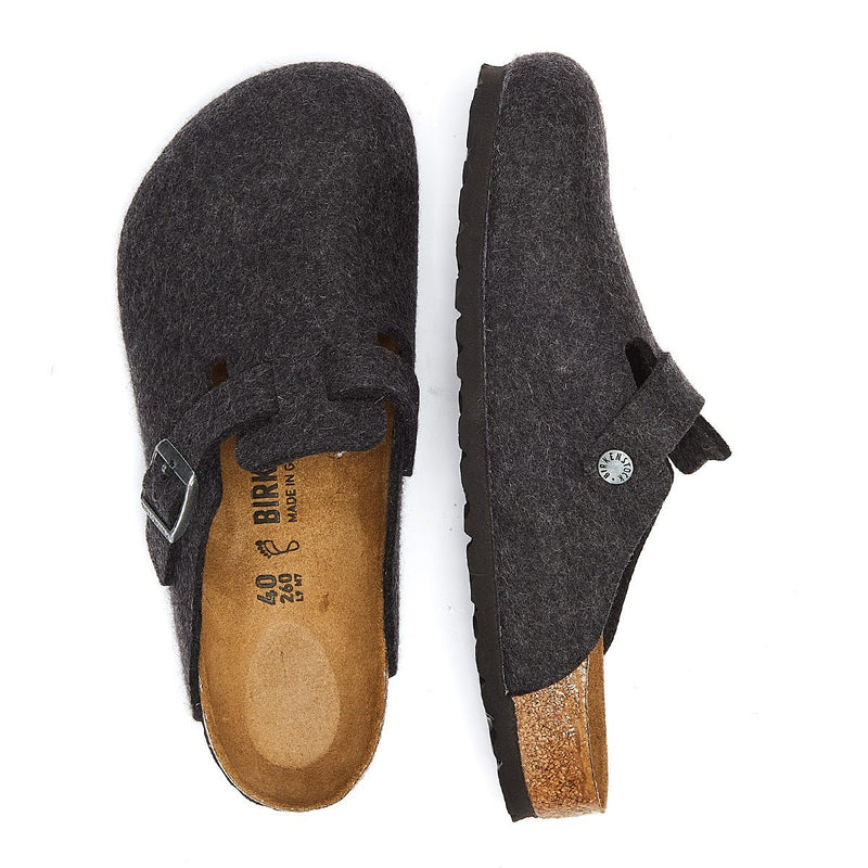 Birkenstock Boston Grau Hausschuhe