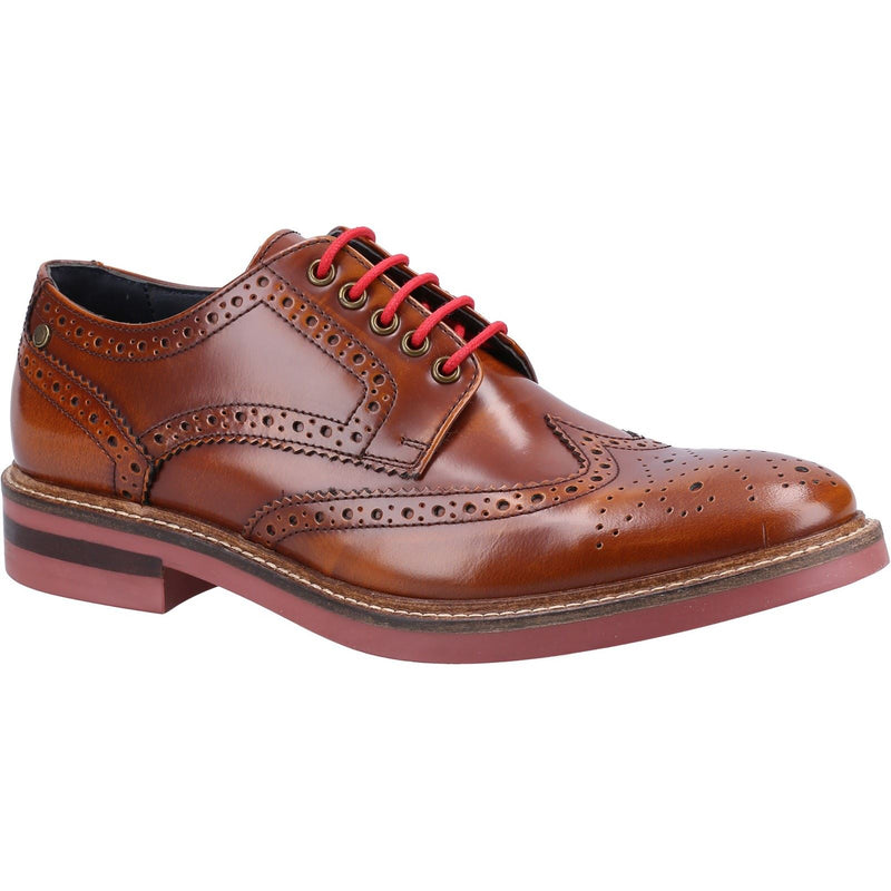 Base London Woburn Leder-Herren-Tan-Brogues-Schuhe