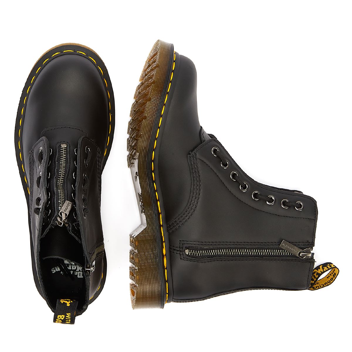 Black doc martens with zipper online