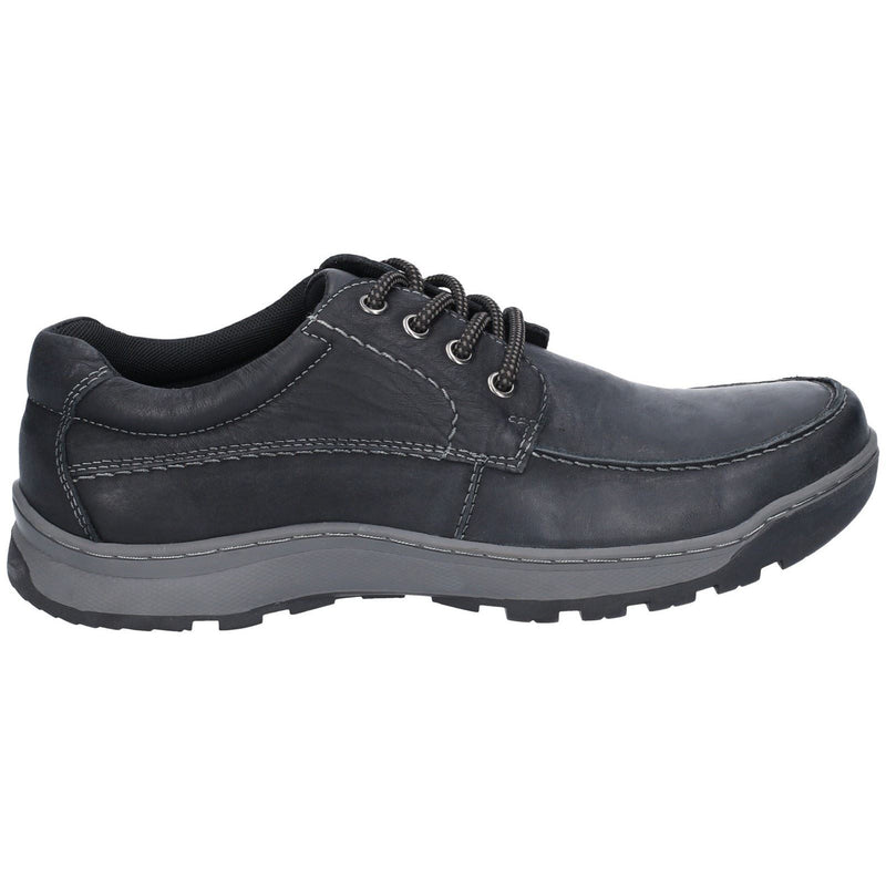 Hush Puppies Tucker Schwarze Farbe Herren-Schnürschuhe Aus Leder