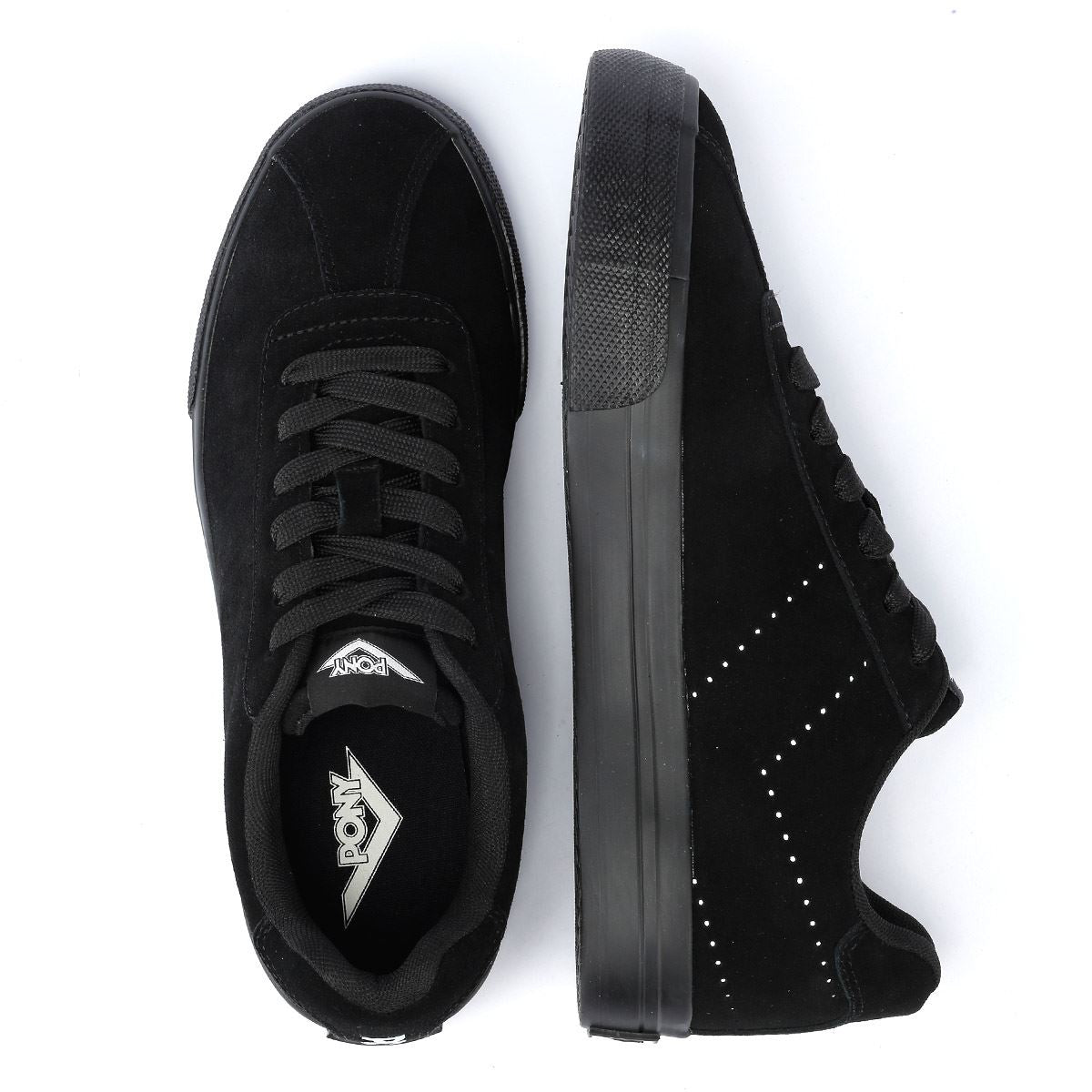 Pony Highbridge Low Wildleder Sneaker In Schwarz Tower London.De