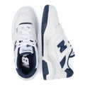 New Balance 550 Weiß/Dunkelblaue Turnschuhe