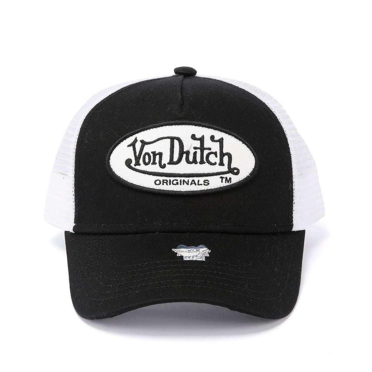 Von Dutch Trucker Boston Baumwoll Schwarz/Weiß Kappe