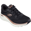 Skechers Arch Fit 2.0 Glow The Distance Textile Damen Sneaker In Schwarz/Roségold