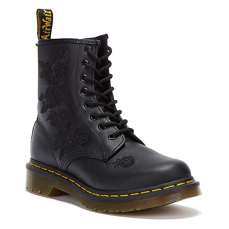 Dr. Martens 1460 Vonda Mono Floral Softy Damen Schwarz Stiefel