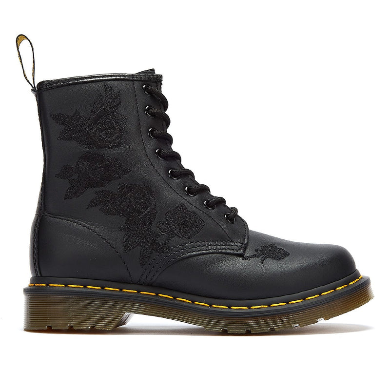 Dr. Martens 1460 Vonda Mono Floral Softy Damen Schwarz Stiefel