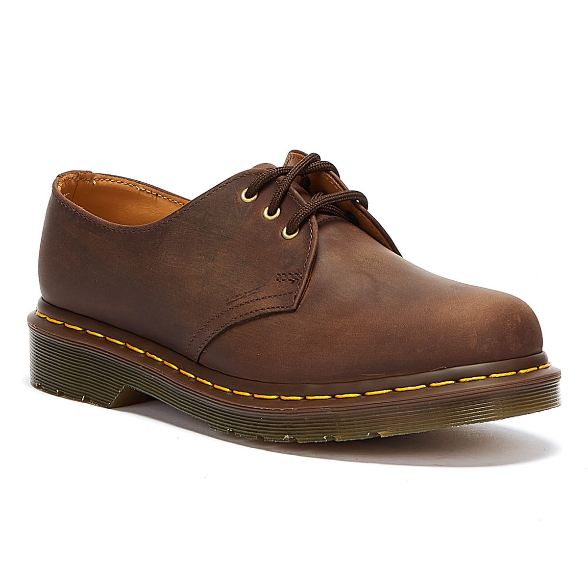 Dr Martens 1461 Crazy Horse Gaucho Braun Leder Schuhe Tower London.De