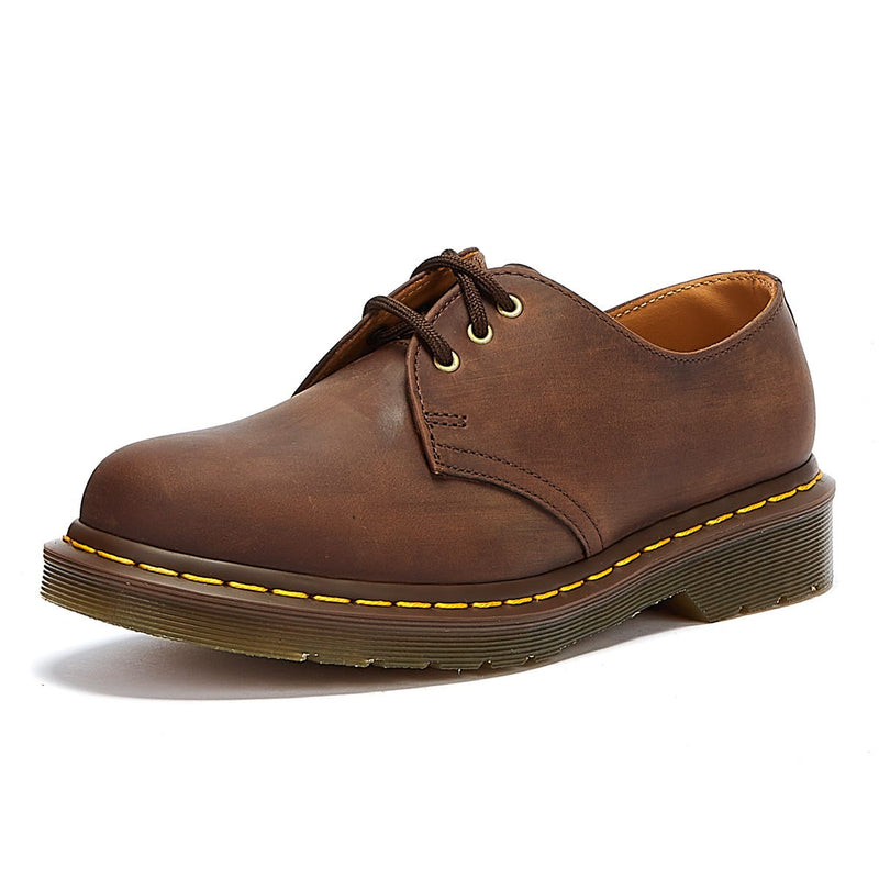 Dr. Martens 1461 Crazy Horse Womens Gaucho Braun Leder Schuhe