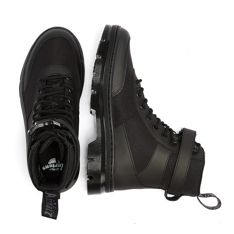 Dr. Martens Kämme Tech Mono Schwarze Stiefel