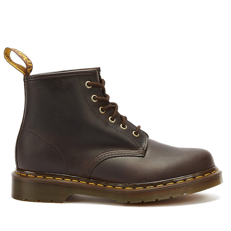 Dr. Martens 101 Ys Verrücktes Pferd Dunkelbraune Stiefel