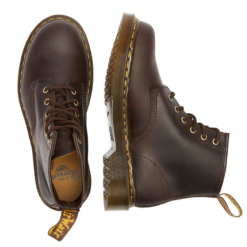 Dr. Martens 101 Ys Verrücktes Pferd Dunkelbraune Stiefel