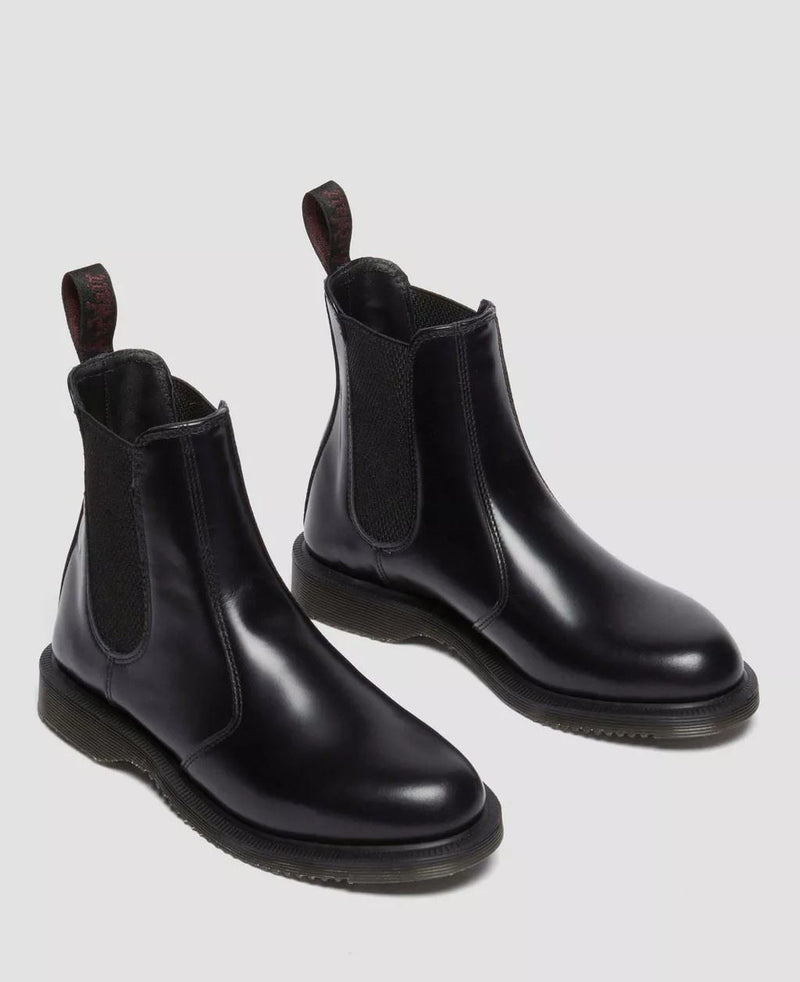 Dr. Martens Flora Chelsea Damenlederstiefel In Schwarz